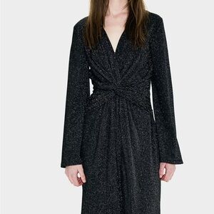 Black Sparkle Long Sleeve Jumpsuit